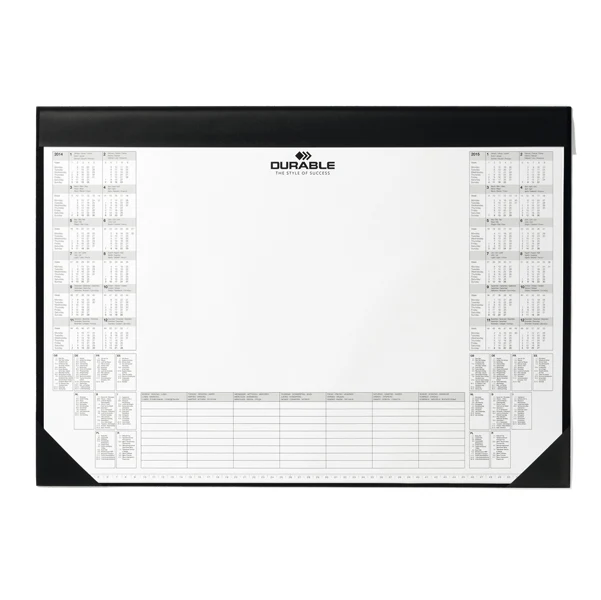 DURABLE - 7291-01 - Sottomano - con blocco appunti da 25 fogli - 59 x 42 cm - nero - Durable - 65197 - Conf. da 1 Pz.