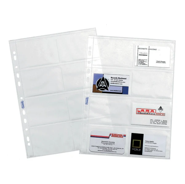FAVORIT - 100460081 - Buste forate Portabiglietti - 8 Tasche - 22,2 x 31,2 cm - trasparente - Favorit - conf. 10 pezzi - 36274 - Conf. da 1 Pz.