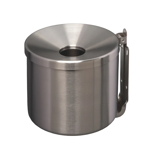 Medial - 106003 - Posacenere murale Nido - diametro 16 cm - H 14 cm - 2 L - acciaio inox - Medial - 89992 - Conf. da 1 Pz.