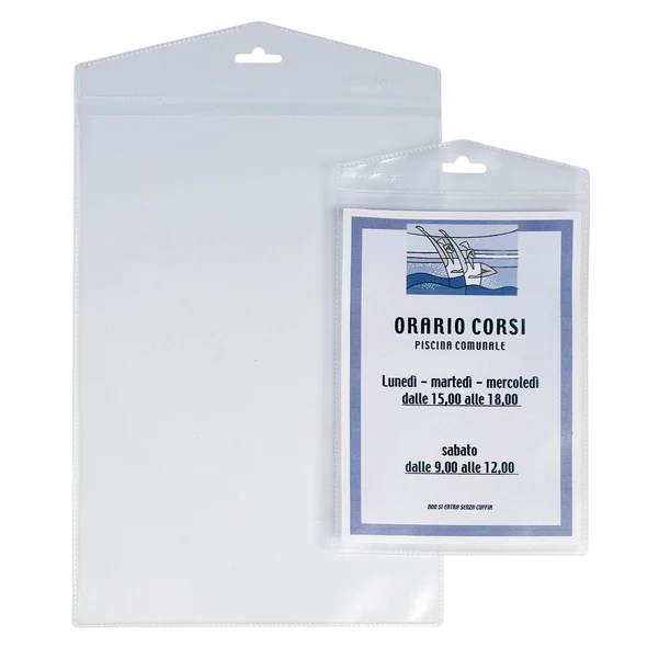 SEI ROTA - 412230 - Porta Avvisi Appendimi - PPL - 22 x 30 cm - trasparente - Sei Rota - conf. 10 pezzi - 58888 - Conf. da 1 Pz.