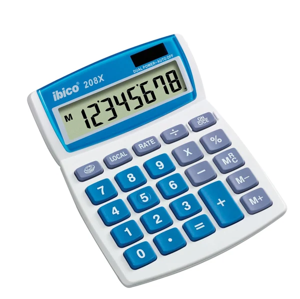 IBICO - IB410062 - Calcolatrice da tavolo 208X - 8 cifre - bianco - Ibico - 40602 - Conf. da 1 Pz.