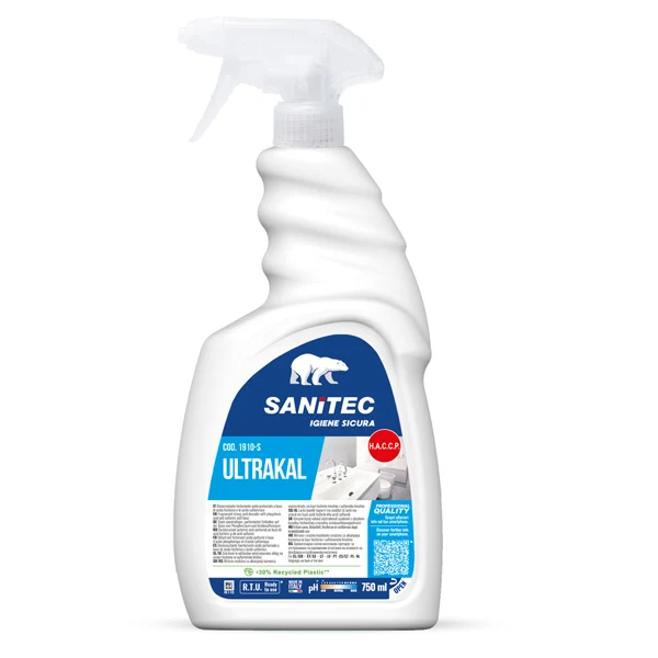 Sanitec - 1910-S - Disincrostante Ultrakal - fortemente acido - profumato - 750 ml - Sanitec - 94906 - Conf. da 1 Pz.