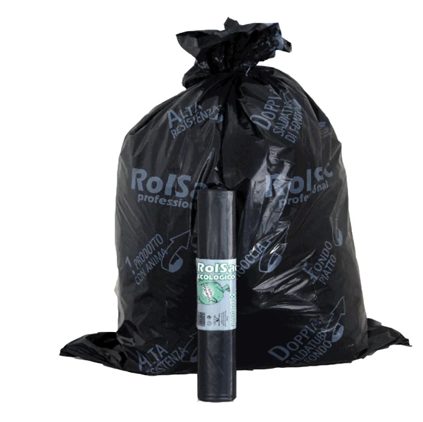 Rolsac - 25240-2 - Sacchi - 72 x 110 cm - 110 L - 47 micron - MDPE-HDPE - nero - Rolsac - conf. 10 pezzi - 89614 - Conf. da 1 Pz.