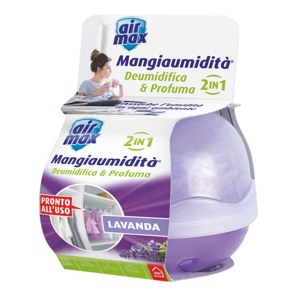 AIR MAX - D0121 - Kit Mangiaumidità 2 in 1 Deo Lavanda - 40 gr - Air Max - 49263 - Conf. da 1 Pz.