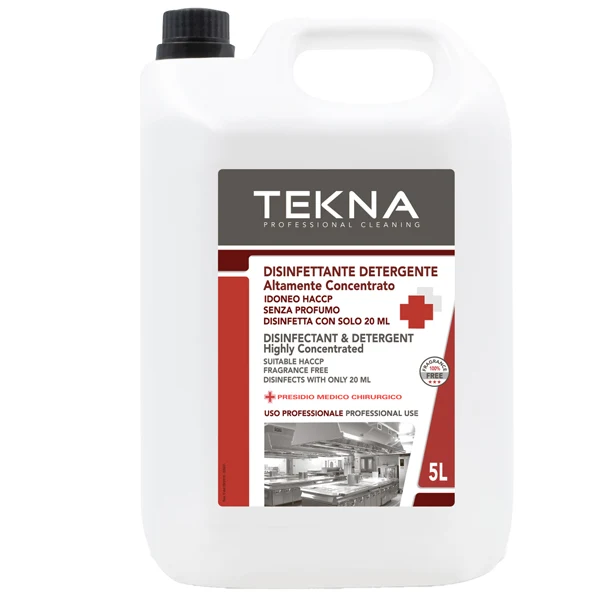 Tekna - K008 - Disinfettante detergente - per superfici - super concentrato - 5 lt - Tekna - 95909 - Conf. da 1 Pz.