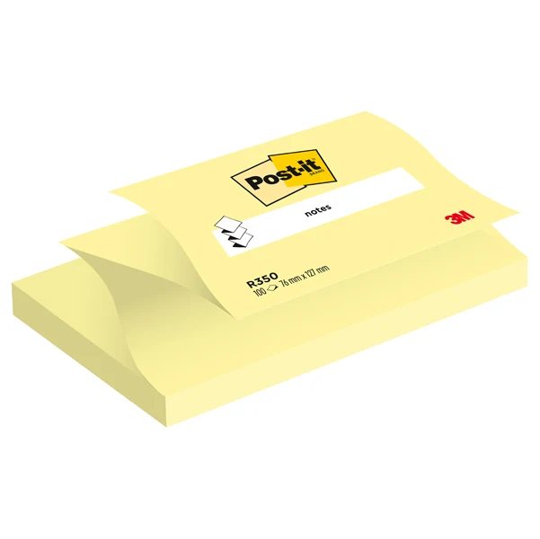POST-IT - 7100290186 - Blocco Post-it Super Sticky Z Notes - R350 - 76 x 127 mm - giallo Canary - 100 fogli - Post-it - 32057 - Conf. da 12 Pz.