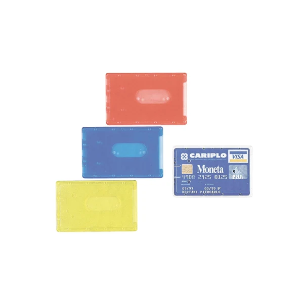 FAVORIT - 100500080 - Porta Cards rigido - PVC - 8,5 x 5,4 cm - semitrasparente - Favorit - 37645 - Conf. da 100 Pz.