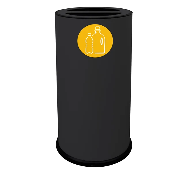 STILCASA - 872-N - Contenitore tondo per raccolta differenziata - 2 scomparti - 70 L - nero - Stilcasa - 102085 - Conf. da 1 Pz.