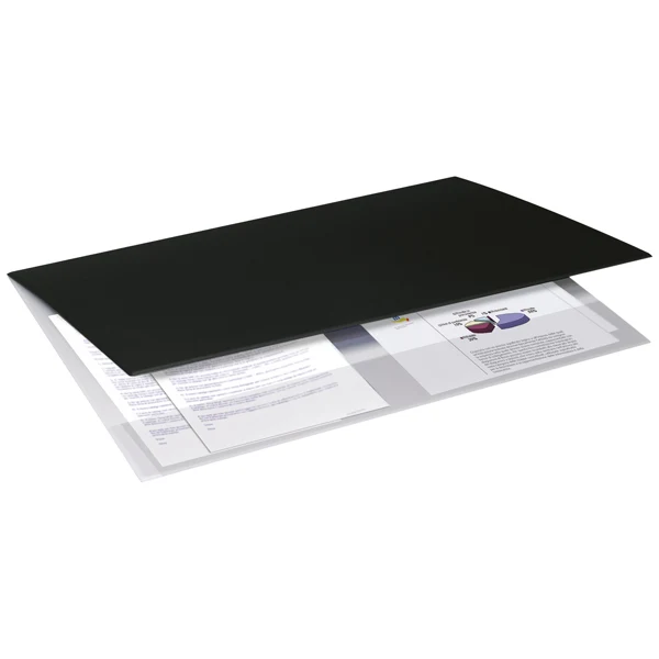 ARDA - 0107NEO1000 - Sottomano Soft - doppio con tasca interna trasparente - 49 x 34,5 cm - plastica - nero - Arda - 101820 - Conf. da 1 Pz.
