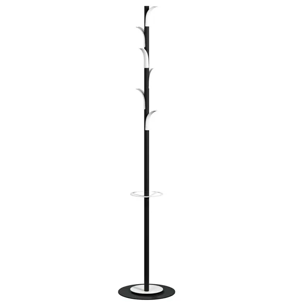 PAPERFLOW - K700020 - Appendiabiti a 6 posti Palm Springs - 175 x 35 x 35 cm - PPL - nero-bianco - Paperflow - 100612 - Conf. da 1 Pz.