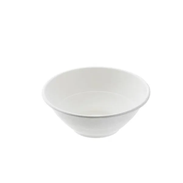 Leone - Q2060 - Ciotola monouso Bio - rotonda - diametro 19,5 cm - 900 ml - cellulosa-canna da zucchero - bianco - Leone - conf. 50 pezzi - 91384 - Conf. da 1 Pz.