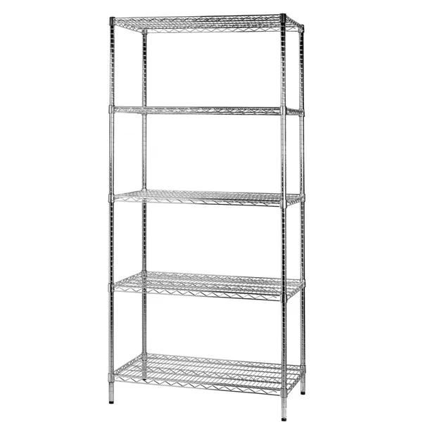 SERENA GROUP - 5X609020 - Kit scaffale Archimede - 5 ripiani - 60 x 90 x 200 cm - acciaio cromato - Serena Group - 77018 - Conf. da 1 Pz.