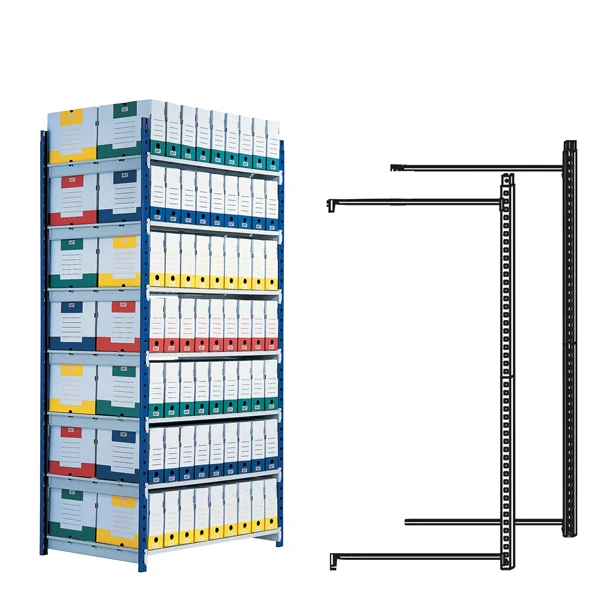 PAPERFLOW - K605171 - Scaffale RANG'ECO - modulo aggiunta - 5 ripiani - 100 x 70 x 200 cm - grigio - Paperflow - 75745 - Conf. da 1 Pz.