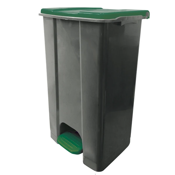 Medial - 912878 - Contenitore mobile Ecoconti - a pedale - 80 L - plastica riciclata - grigio-verde - Medial - 97433 - Conf. da 1 Pz.