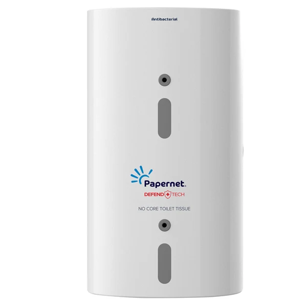 PAPERNET - 421352 - Dispenser carta igienica Defend tech FullOne - 33,5 x 18,5 x 15,2 cm - rotolo diametro 14,9 cm - bianco - Papernet - 103542 - Conf. da 1 Pz.