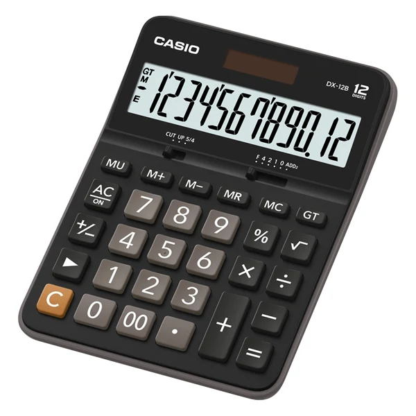 CASIO - DX-12B-W-EC - Calcolatrice da tavolo DX-12B - 12 cifre - nero - Casio - 99548 - Conf. da 1 Pz.