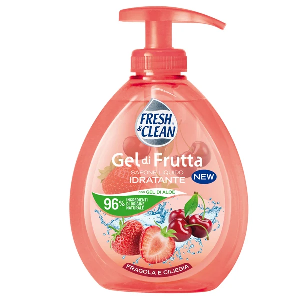 Fresh&Clean - 7-1196 - Sapone Gel - liquido - fragola-ciliegia - 300 ml - Fresh&Clean - 94260 - Conf. da 1 Pz.