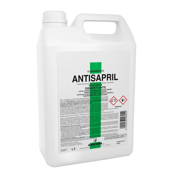 Amuchina Professional - 419311 - Antisapril disinfettante battericida - 5 L - Amuchina Professional - 91736 - Conf. da 1 Pz.