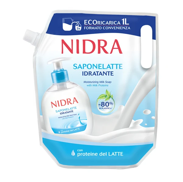 Nidra - 186551 - Sapone liquido mani - ecoricarica 1 L - Nidra - 91503 - Conf. da 1 Pz.
