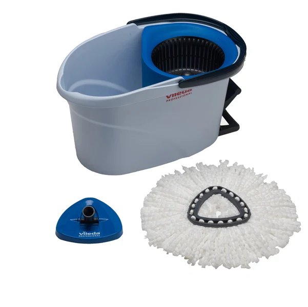 VILEDA - 152910 - Kit completo UltraSpin Mini di pulizia - secchio con strizzatore ruotante + telaio + mop microfibra - Vileda - 89423 - Conf. da 1 Pz.