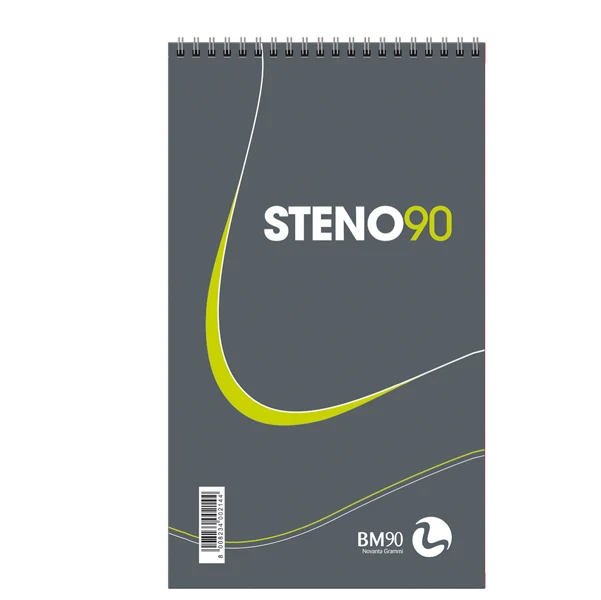 BM - 0100214 - Blocco spiralato Steno 90 - 130 x 225mm - 90gr - 60 fogli - BM - 73504 - Conf. da 5 Pz.
