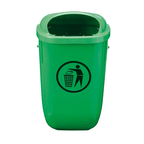 Medial - 102050 - Cestino gettacarte Classic - da esterni - 40,4 x 34,8 x 74,5 cm - 50 L - PP - verde - Medial - 68300 - Conf. da 1 Pz.