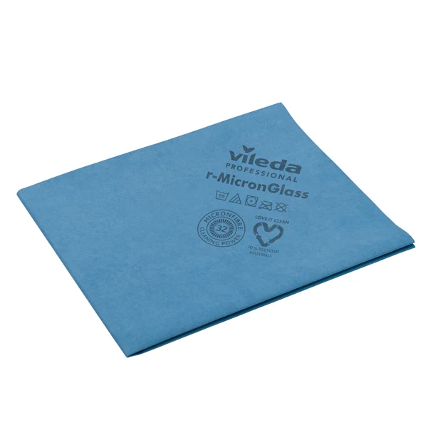 VILEDA - 170700 - Panno Blu MicroGlass - microfibra - 50x40 cm - blu - Vileda - conf. 5 pezzi - 82601 - Conf. da 1 Pz.