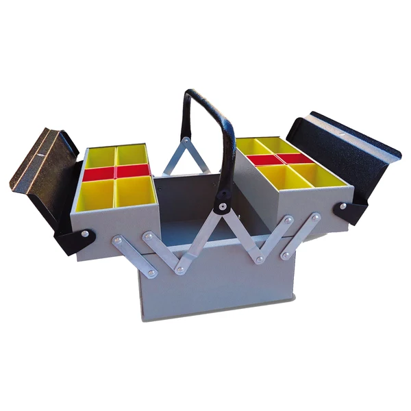 METALPLUS - 7026-3 GRIGIO - Cassetta portautensili - 3 scomparti - metallo - Metalplus - 83516 - Conf. da 1 Pz.