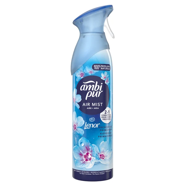 AMBIPUR - AH107 - Deodorante per ambienti Lenor - elimina ordori - 185 ml - risveglio primaverile - Ambipur - 102509 - Conf. da 1 Pz.