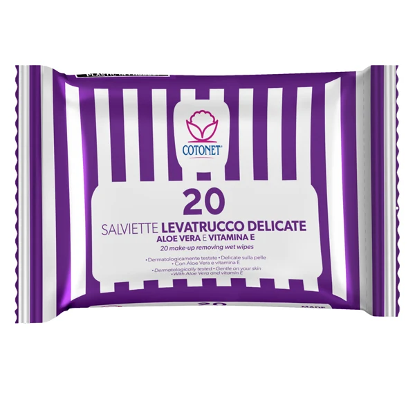 Cotonet - 3312CT01 - Salvietta struccante Delicate - Cotonet - conf. 20 pezzi - 102606 - Conf. da 1 Pz.