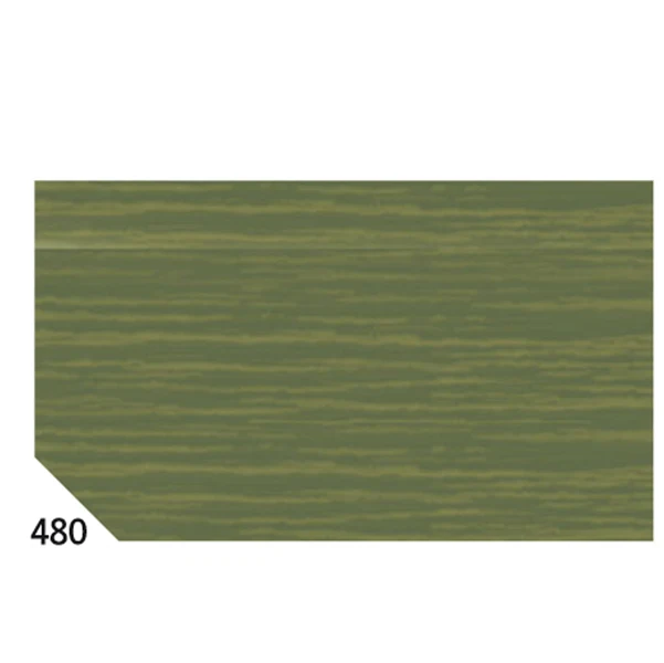 REX SADOCH - KR363-480 - Carta crespa - 50 x 250 cm - 48 gr - verde oliva 480 - Rex Sadoch - conf.10 rotoli - 46563 - Conf. da 1 Pz.
