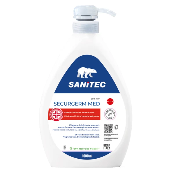 Sanitec - 1027 - Sapone liquido Securgerm Med PMC - dispenser 1 L - Sanitec - 102787 - Conf. da 1 Pz.