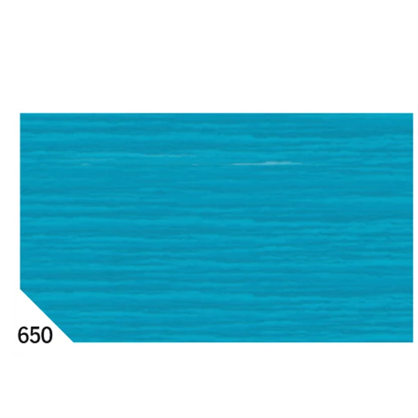 REX SADOCH - KR363-650 - Carta crespa - 50 x 250 cm - 48 gr - turchese 650 - Rex Sadoch - conf.10 rotoli - 46559 - Conf. da 1 Pz.