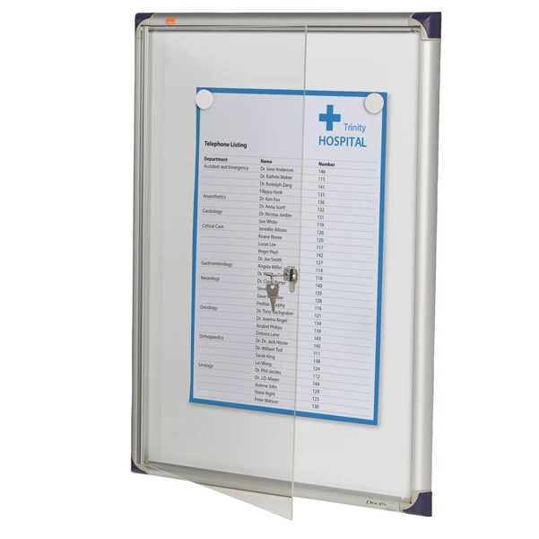 NOBO - 1900846 - Bacheca per interni ultrapiatta - fondo in metallo magnetico bianco - 4 fogli A4 - verticale - Nobo - 37849 - Conf. da 1 Pz.