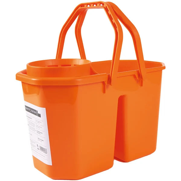 PerfettoFactory - 0469H - Secchio a doppia vasca con strizzatore - PPL riciclabile - 15 L - rosso - PerfettoFactory - 74100 - Conf. da 1 Pz.