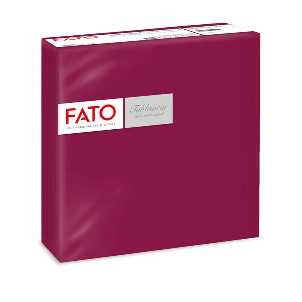 FATO - 88400401 - Tovagliolo linea AirLaid - carta - 40 x 40 cm - bordeuax - Fato - conf. 50 pezzi - 91357 - Conf. da 1 Pz.
