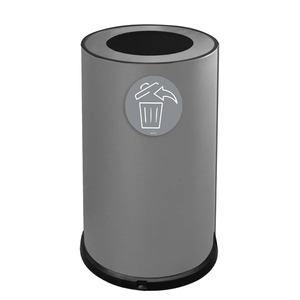 STILCASA - 991-G - Contenitore tondo per raccolta differenziata - 1 scomparto - 100 L - grigio - Stilcasa - 102090 - Conf. da 1 Pz.