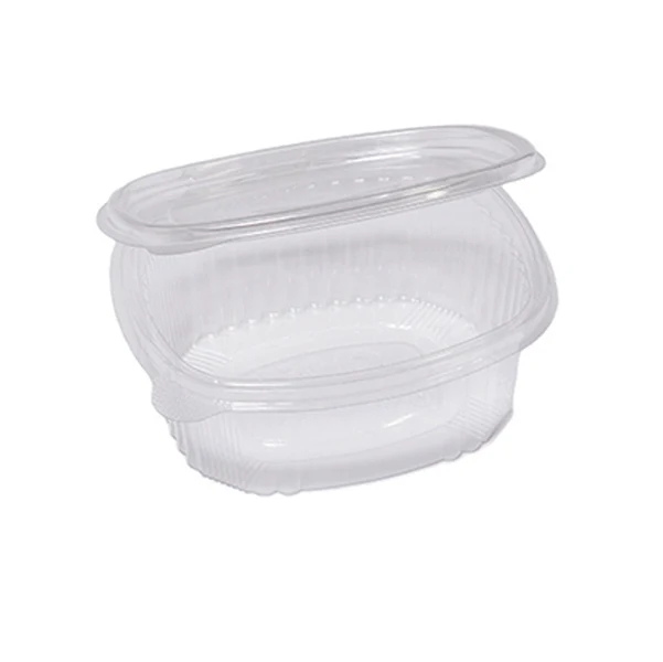 EUROPACK - 1507105002 - Contenitori ovali in PET - con coperchio incernierato - 14 x 11,9 x 5 cm - Europack - pack 50 pezzi - 90556 - Conf. da 1 Pz.