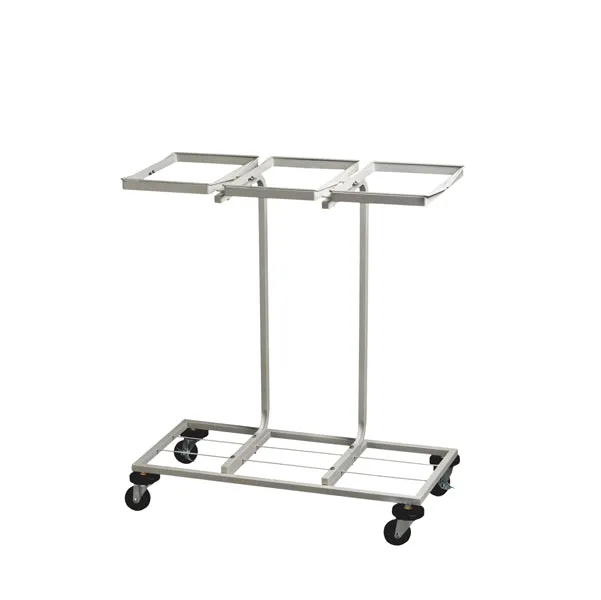 Medial - 108010 - Carrello mobile Triflux - 83,3x36x90 cm - con ruote - 3 portasacco da 100 L ciascuno - acciaio - Medial - 67556 - Conf. da 1 Pz.