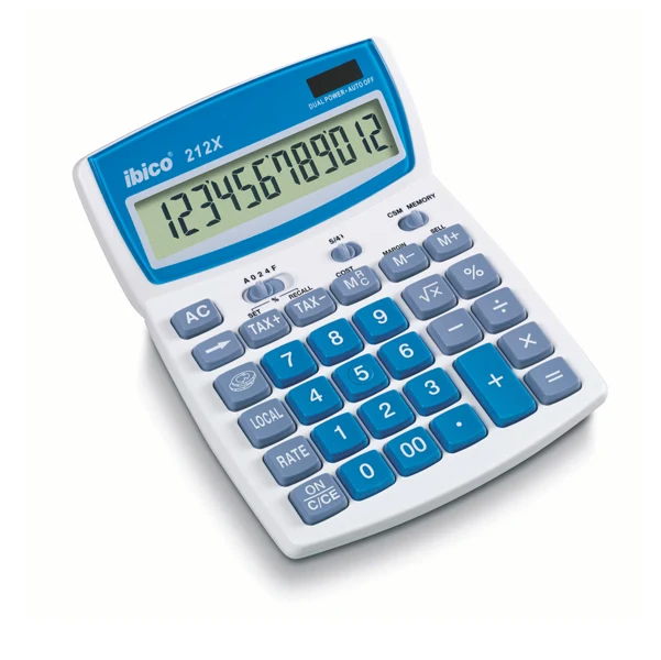 IBICO - IB410086 - Calcolatrice da tavolo 212X - 12 cifre - bianco - Ibico - 40604 - Conf. da 1 Pz.