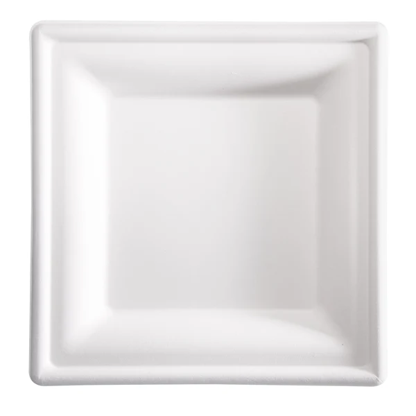 Signor Bio - BPS002BIO50F - Piatto piano monouso - quadrato - 20 x 20 cm - canna da zucchero - bianco - Signor Bio - conf. 50 pezzi - 100111 - Conf. da 1 Pz.