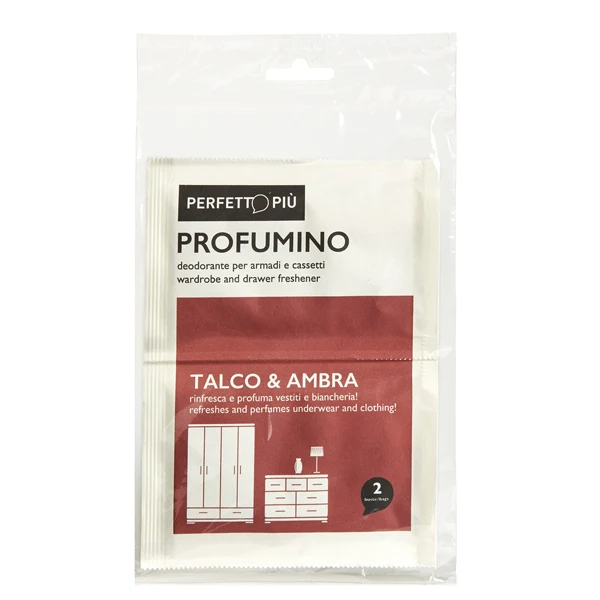 PERFETTO - 17902 - Profumino Talco & Ambra - Perfetto - conf. 2 buste - 82784 - Conf. da 12 Pz.