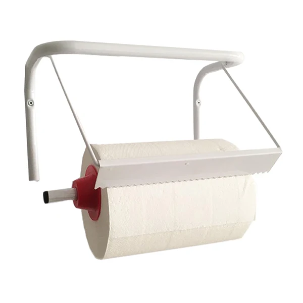 PerfettoFactory - 0464H - Porta bobina asciugatutto da muro - metallo - bianco - PerfettoFactory - 76341 - Conf. da 1 Pz.
