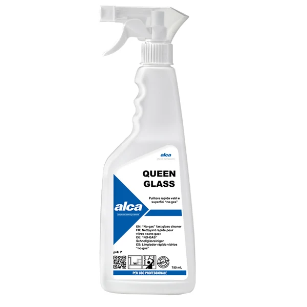 ALCA - ALC525 - Detergente per vetri Queen Glass - profumo gradevole - Alca - trigger da 750 ml - 74148 - Conf. da 1 Pz.
