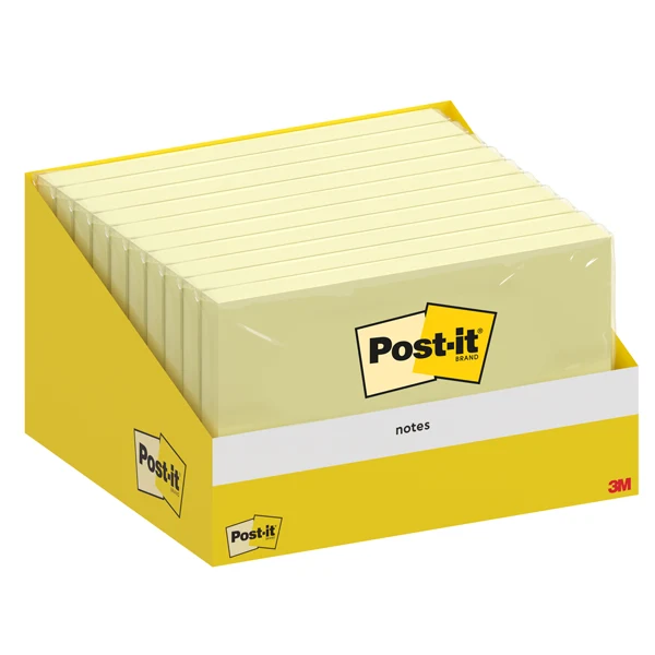POST-IT - 7100317839 - Blocco foglietti Post-it - 76 x 127 mm - Giallo canary - 100 fogli - Post-it - conf. 10 blocchi - 102225 - Conf. da 1 Pz.