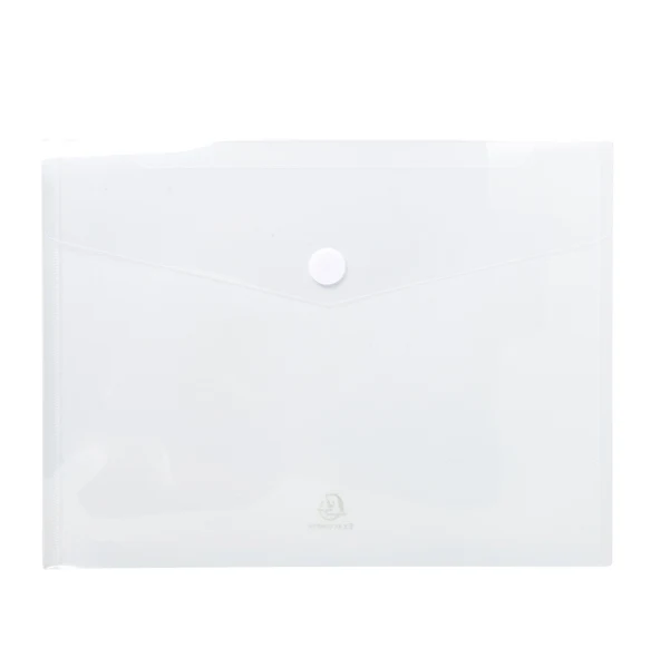 EXACOMPTA - 56421E - Busta a tasca con chiusura in velcro - PPL - 24 x 32 cm - trasparente - Exacompta - 82464 - Conf. da 5 Pz.