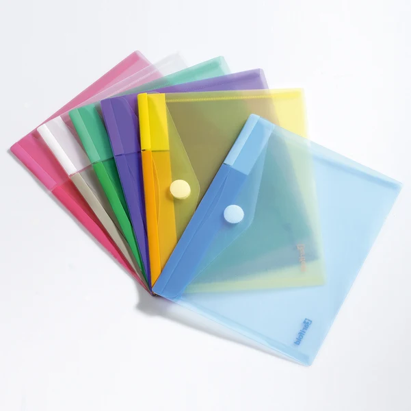 Djois - B510259 - Buste con bottone in velcro - PP - 24 x 19 cm - colori assortiti - Djois - conf. 6 pezzi - 80325 - Conf. da 1 Pz.