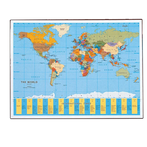 LEBEZ - 45350. - Sottomano Geographic Planisfero Läufer - 40 x 53 cm - Lebez - 58009 - Conf. da 1 Pz.