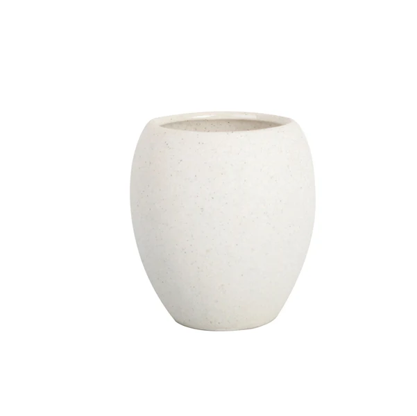 King Collection - B1597083 - Bicchiere porta spazzolini linea Stone - bianco - King Collection - 91556 - Conf. da 1 Pz.