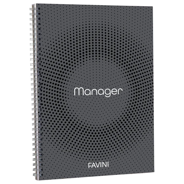 FAVINI - A293814 - Blocco Spiral Manager 4 fori - microperforato - 23 x 29,7cm - 10mm - 80gr - 90 fogli - Favini - 53818 - Conf. da 5 Pz.
